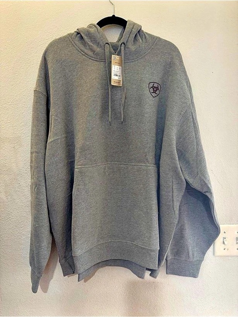 Ariat Logo Hoodie Men's Gray XXL NWT